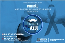 Novembro Azul: mutirão irá oferecer exames gratuitos para prevenção do câncer de próstata