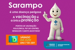 Dia D de Vacinação Contra o Sarampo acontece neste sábado (15)