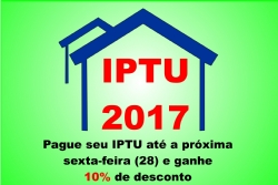 Prazo para IPTU com desconto em Perdigão termina na próxima sexta-feira (28)