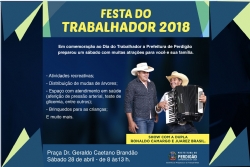 Prefeitura promove Festa do Trabalhador 2018
