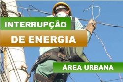 Haverá interrupção de energia elétrica, na área urbana, no próximo domingo (2)