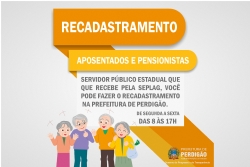 Recadastramento para servidores inativos do Governo de Minas pode ser feito na Prefeitura